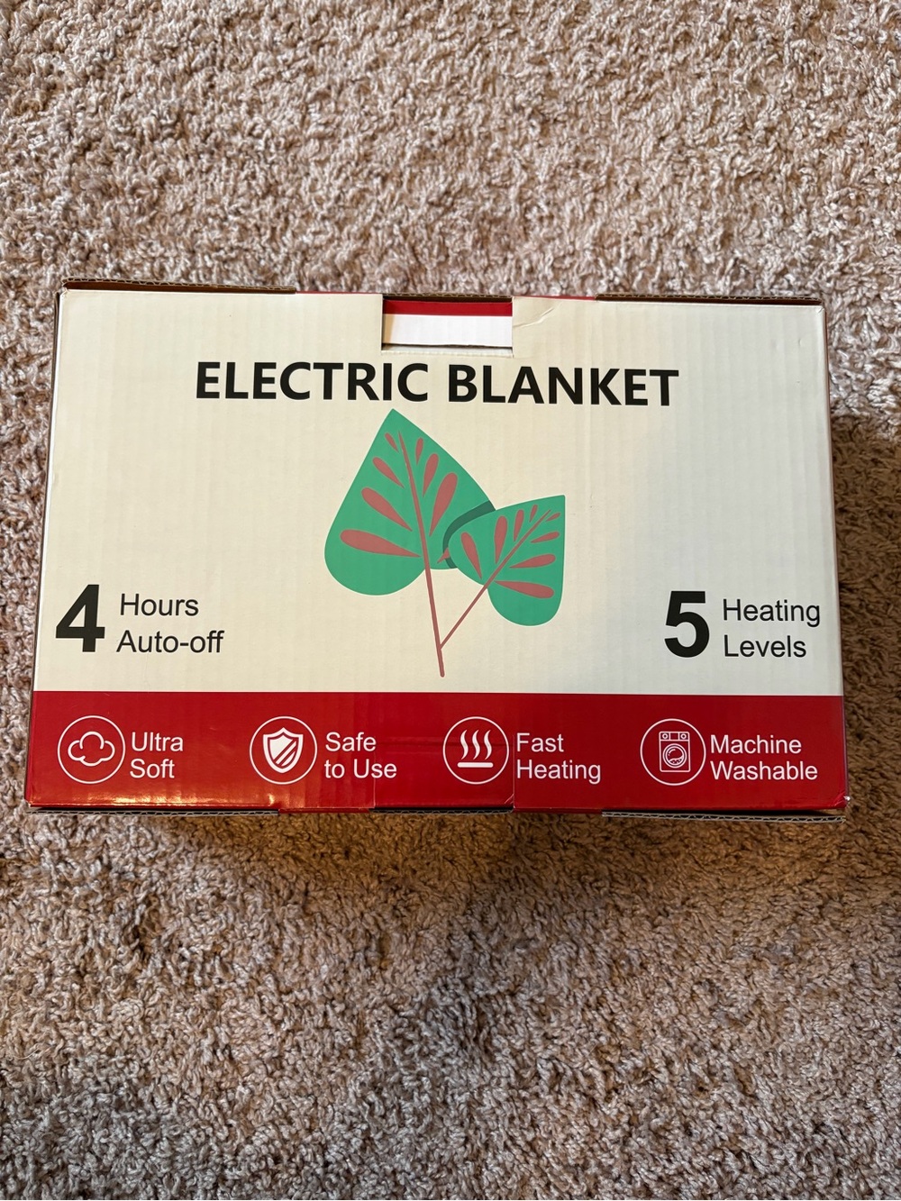 BRAND NEW! Electric Blanket- Charcoal Gray